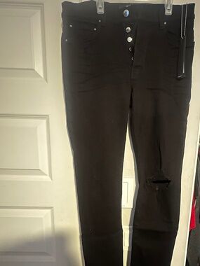 Amiri broken denim aged black jeans